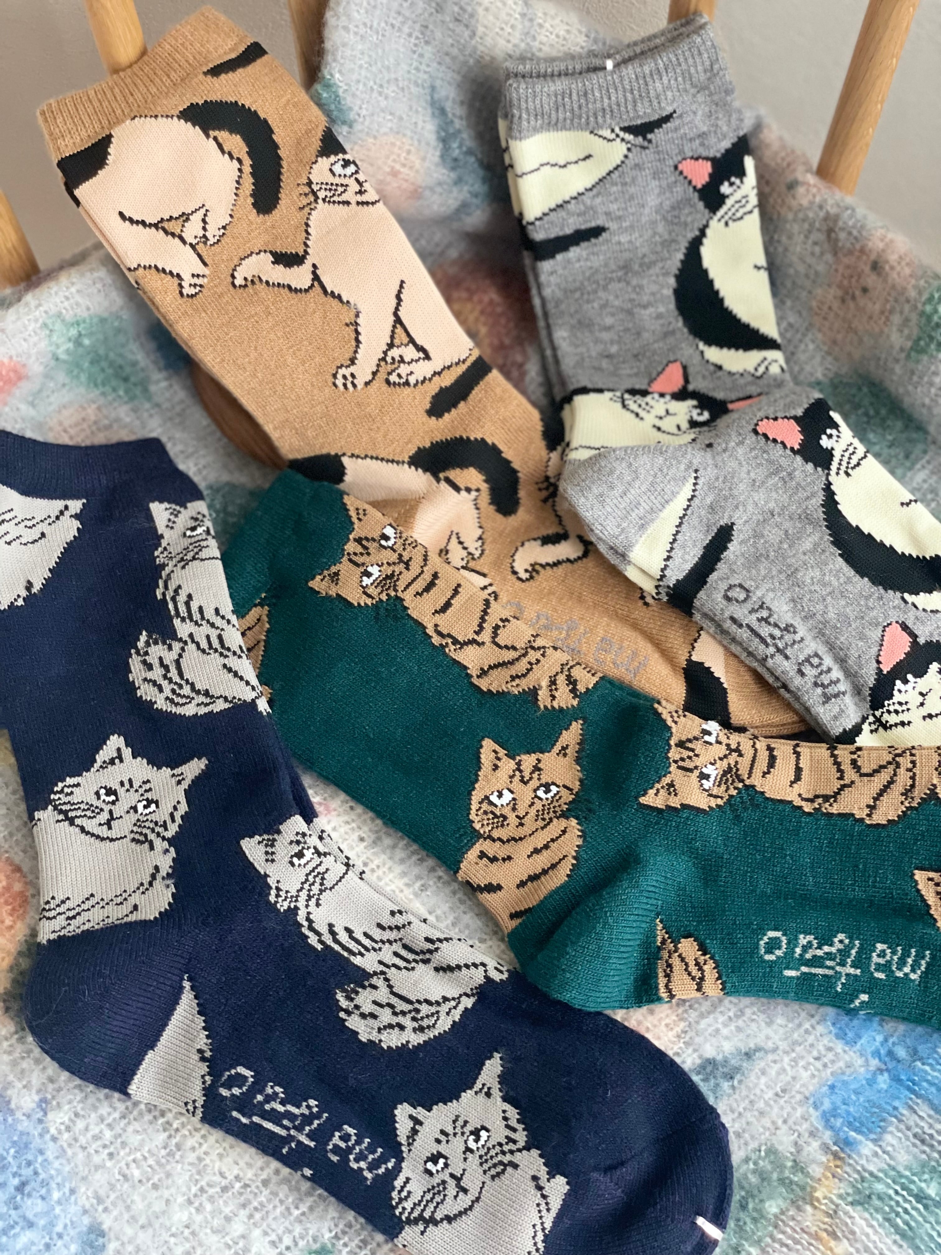 松尾ミユキ Wool Blend Socks《Chloe》ネイビー | 暮らし道具と服のお