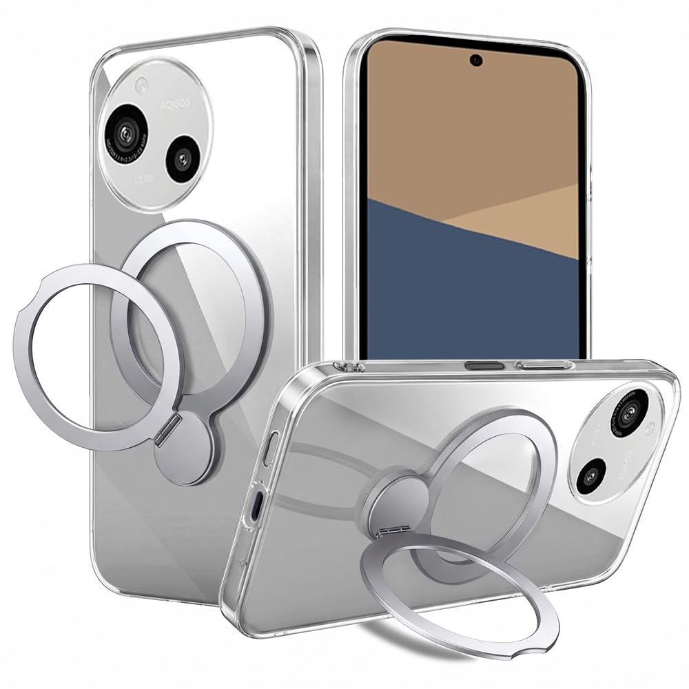 対応 AQUOS sense10 / sense9 ケース SH-53E SH-53F SH-M29 SH-M33 透明 リング付き