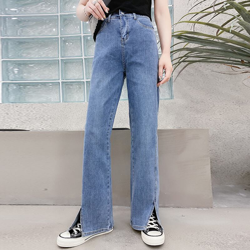 パンツ ジーンズ スプリングハイウェスト レッド 大きめサイズ 春物 ミックスインファッション41913684085