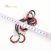 社交ダンス 小物 多美咲 ヘアオーナメント 飾り ヘアアクセサリー 赤 ブラウン 茶色 デモ 競技 ダンス パーティ 発表会 つけ毛 つけ髪 アクセサリー ブラック系 レッド系 ブラウン系 ヘアスタイル ステージ装飾 デコレーション カラフル ストーン付き おしゃれ かわいい ゴージャス フェスティバル アクセサリー小物