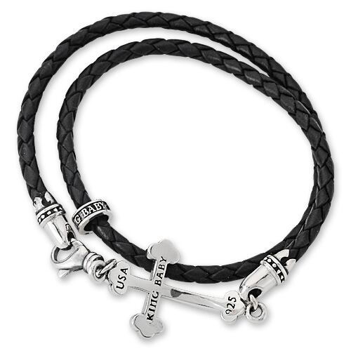 KING BABY キングベイビー Bracelet ブレスレット】ブレイデッドレザー