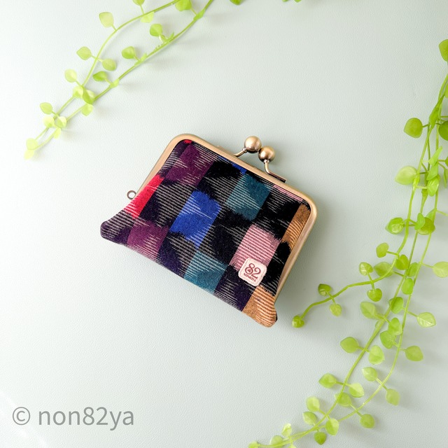 ほどよいお財布　久留米絣　七宝市松柄　2