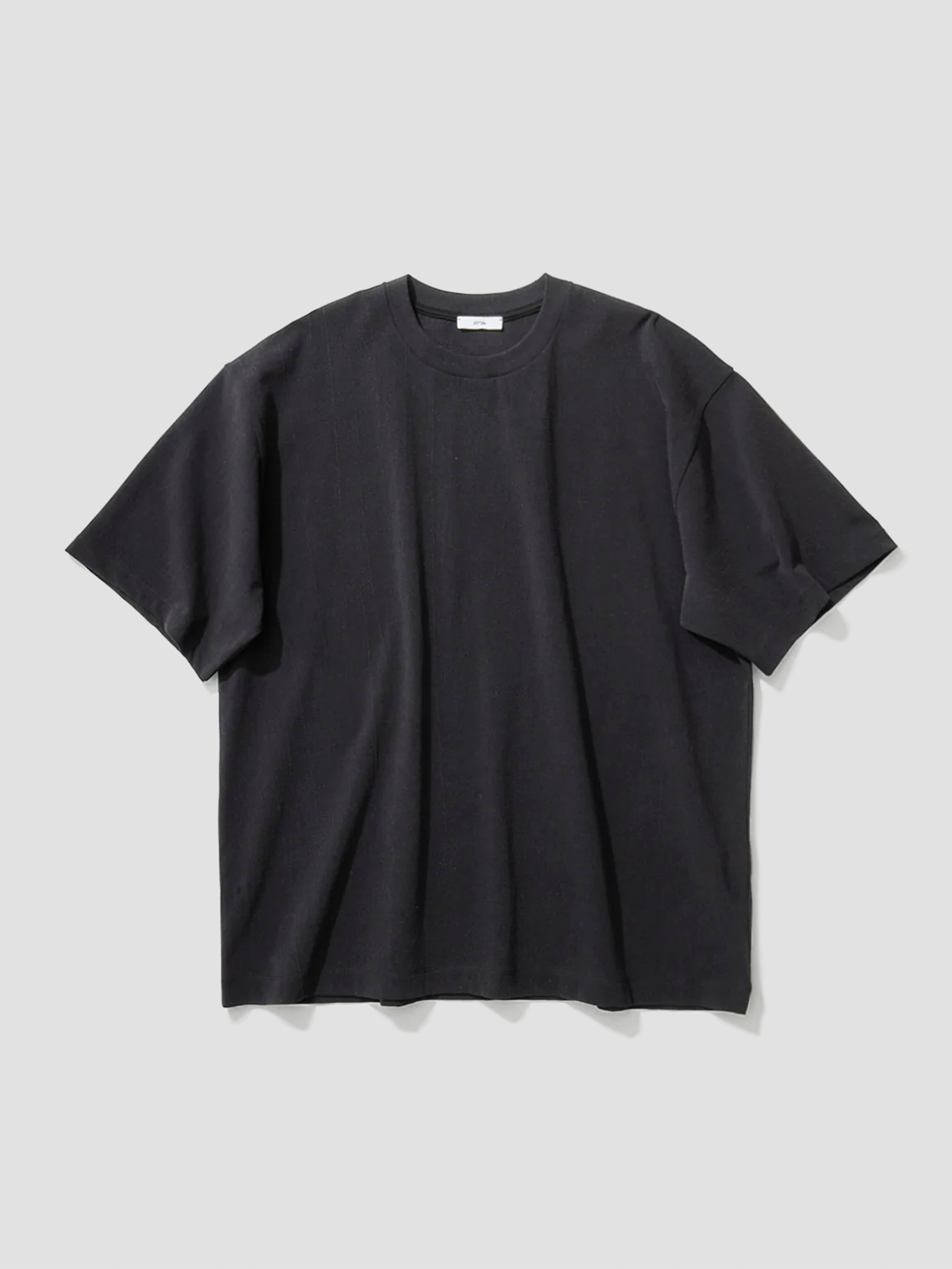 ATON AGING FRESCA PLATE LOOSE FIT T-SHIRT CHARCOAL GRAY KKAGLM0600