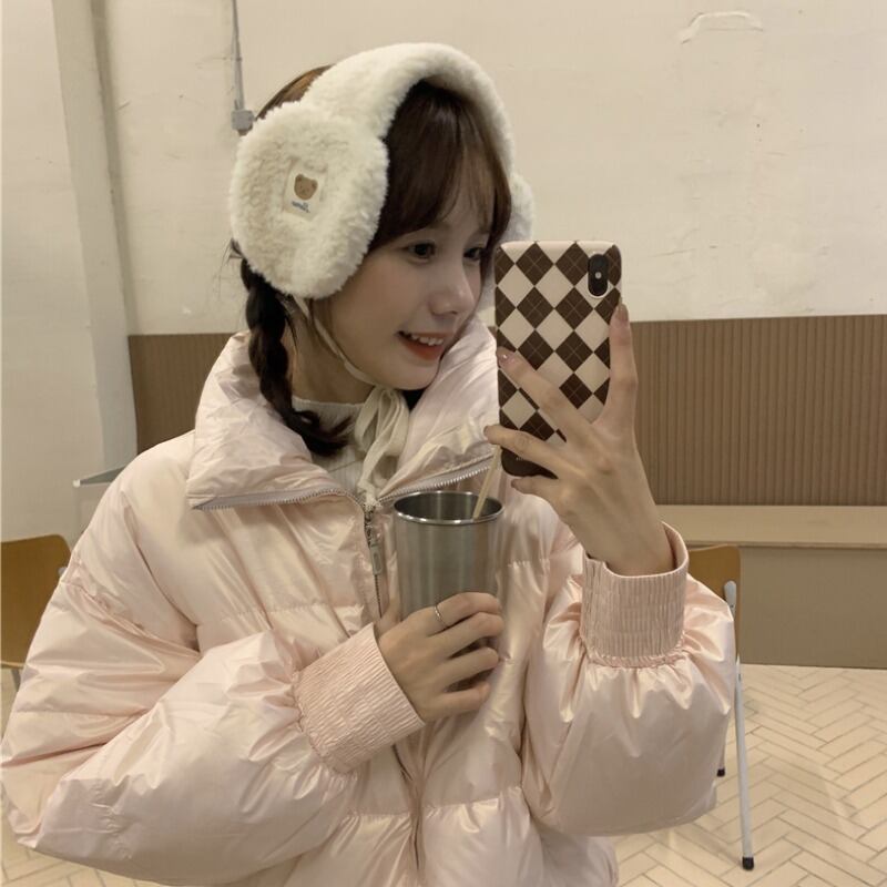 スタイルウィンターレザーコート レディース ピンク コットン 大人ガーリー スウィート キュート カジュアル 冬物 萌量不足88066207270