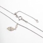 マーキスカット ダイヤモンド ネックレス M / SI1  pt900 / 0.806ct / 0.078ct