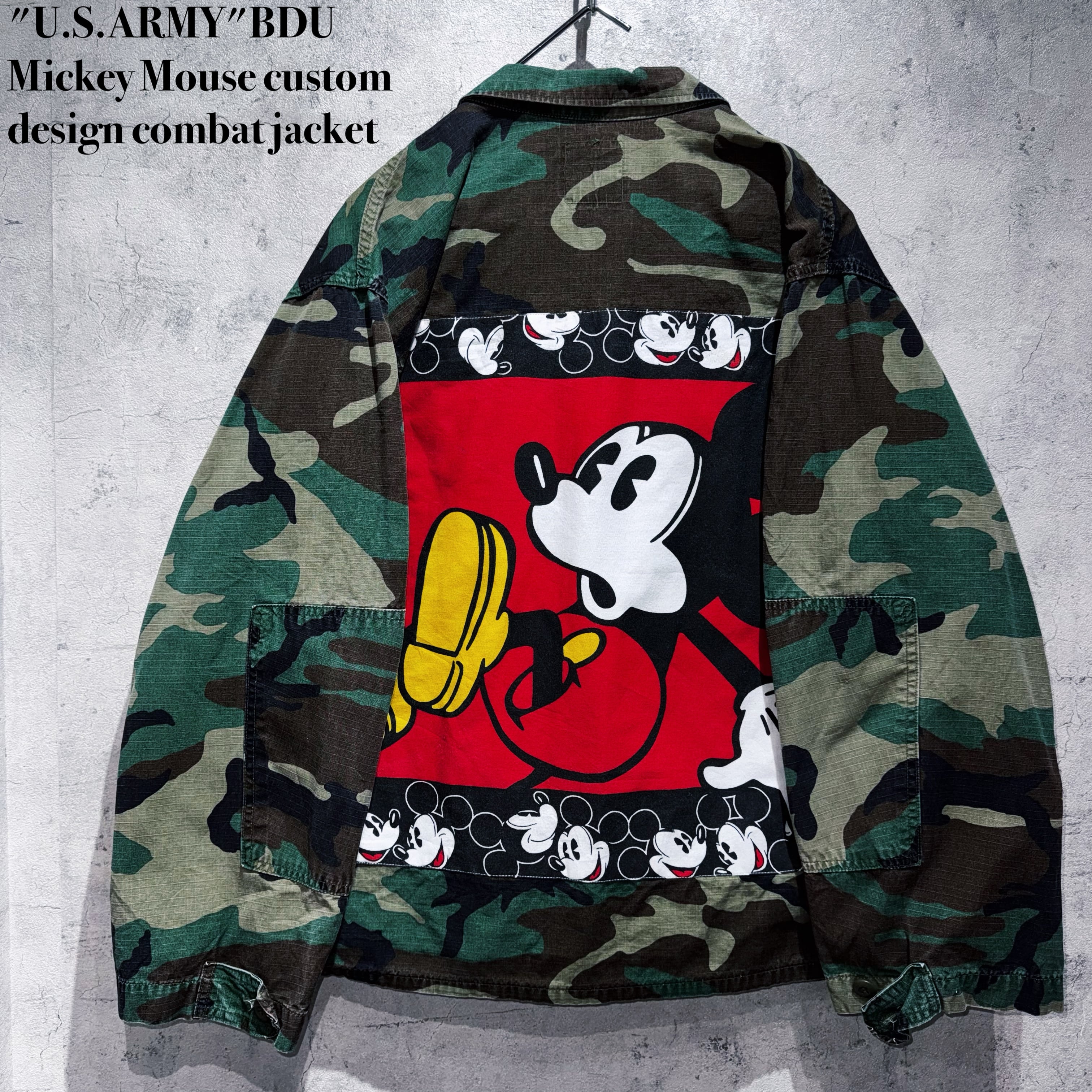 "U.S.ARMY"BDU Mickey Mouse custom design combat jacket