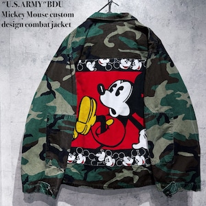 "U.S.ARMY"BDU Mickey Mouse custom design combat jacket