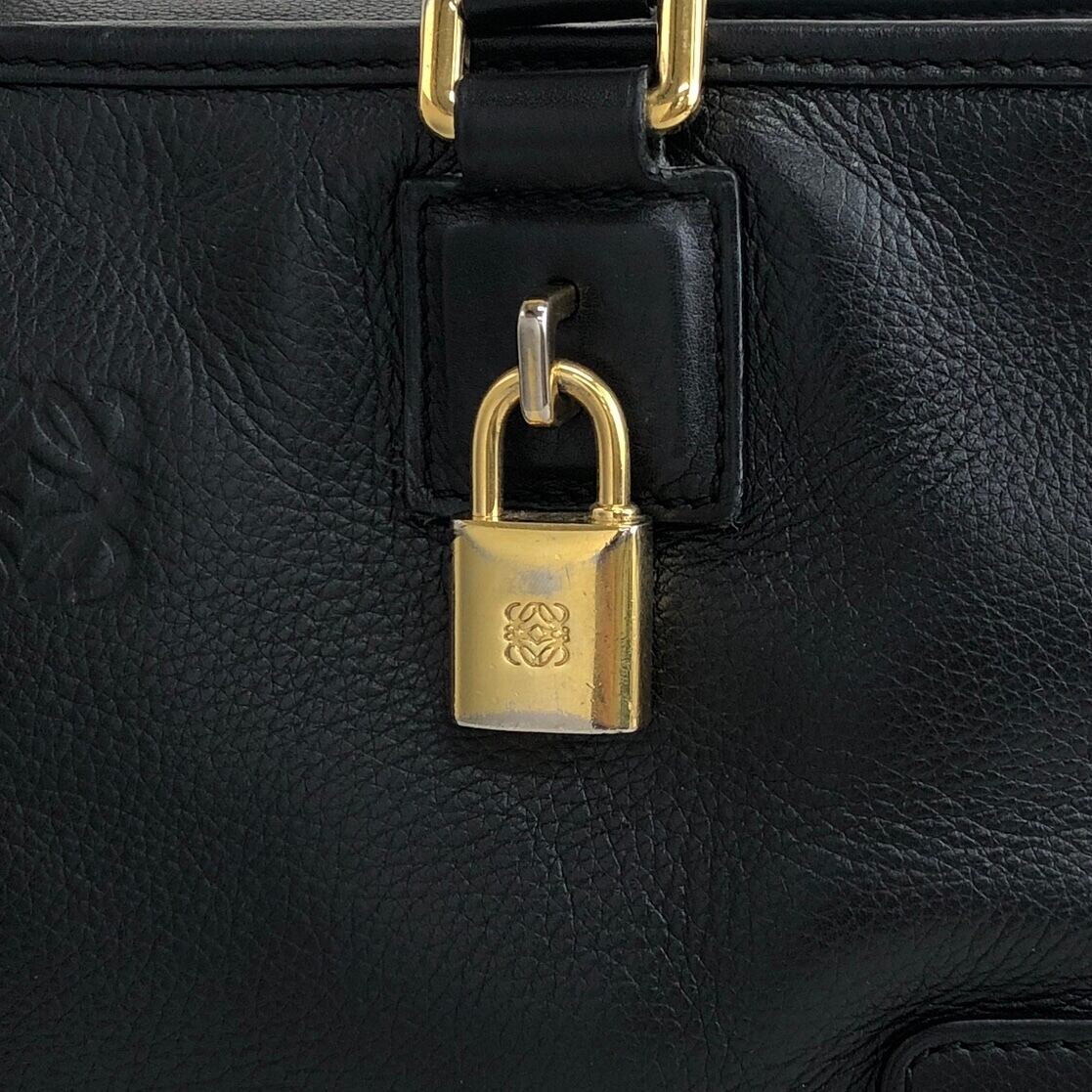 LOEWE ロエベ アマソナ28 ハンドバッグ 2WAY ブラック アナグラム