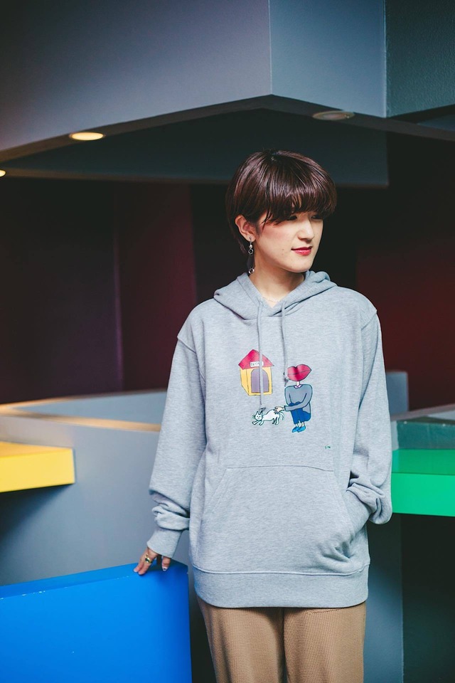 ジャケット リップちゃんパーカー レッド