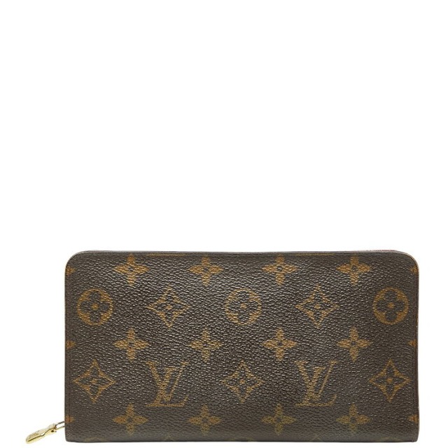 ルイ ヴィトン モノグラム ポルトモネ ジップ ラウンドファスナー 長財布 M61727 ブラウン PVC レザー レディース LOUIS VUITTON 【中古】