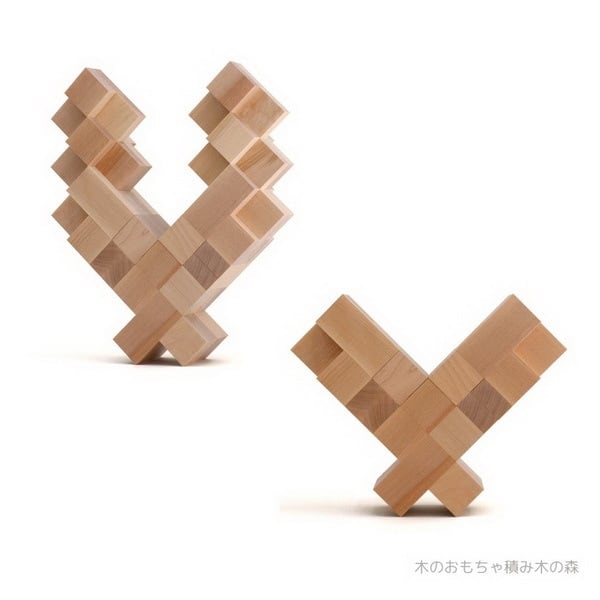 童具館 積み木 ペアブロック 数量限定販売 | 木のおもちゃ積み木の森