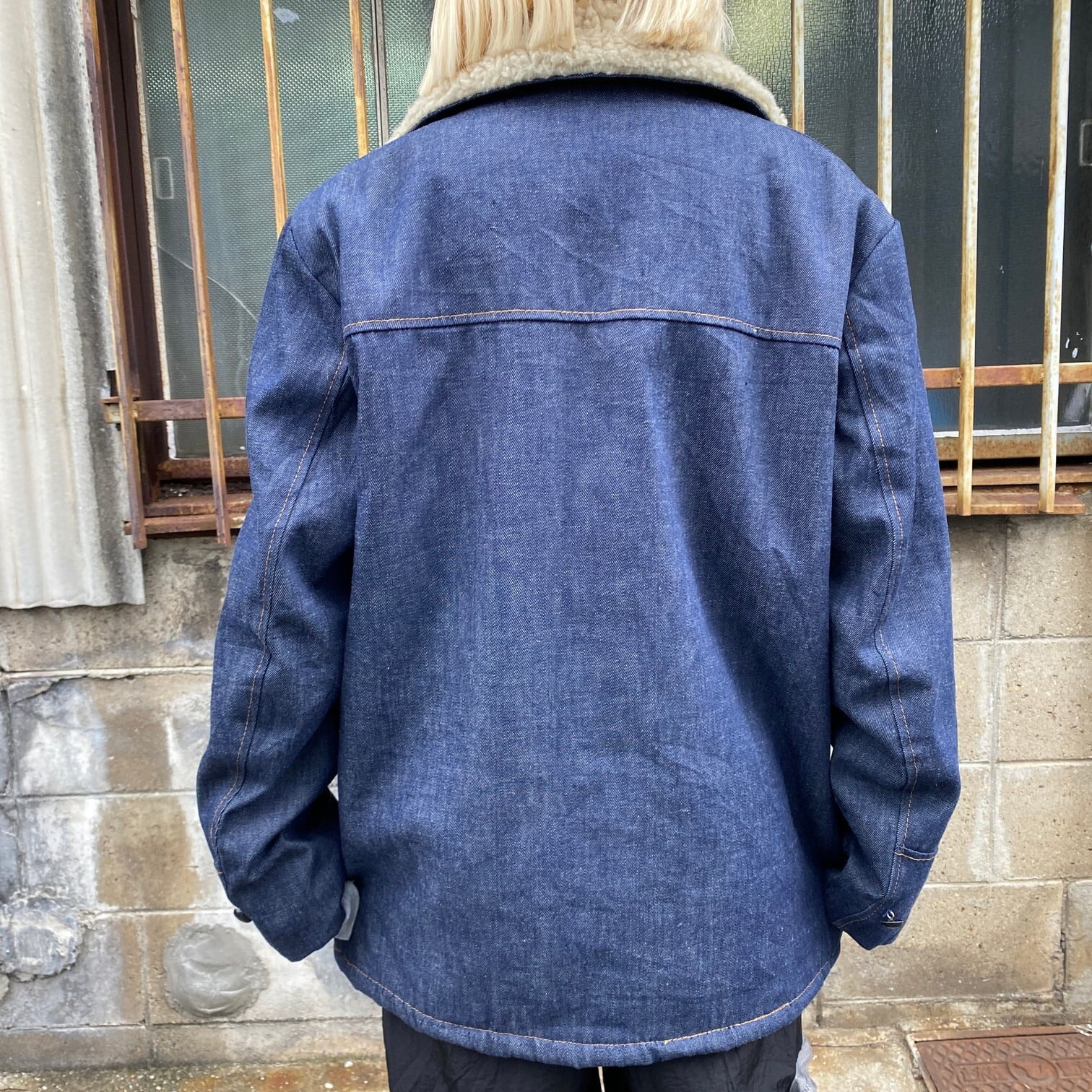 70年代 Raritan ランチコート デニムボアジャケット メンズXL相当 