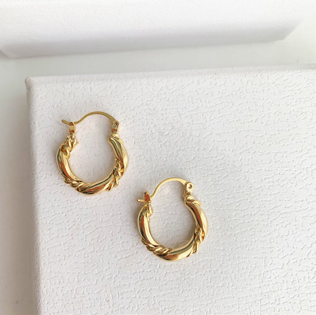 ロープフープピアス K0306