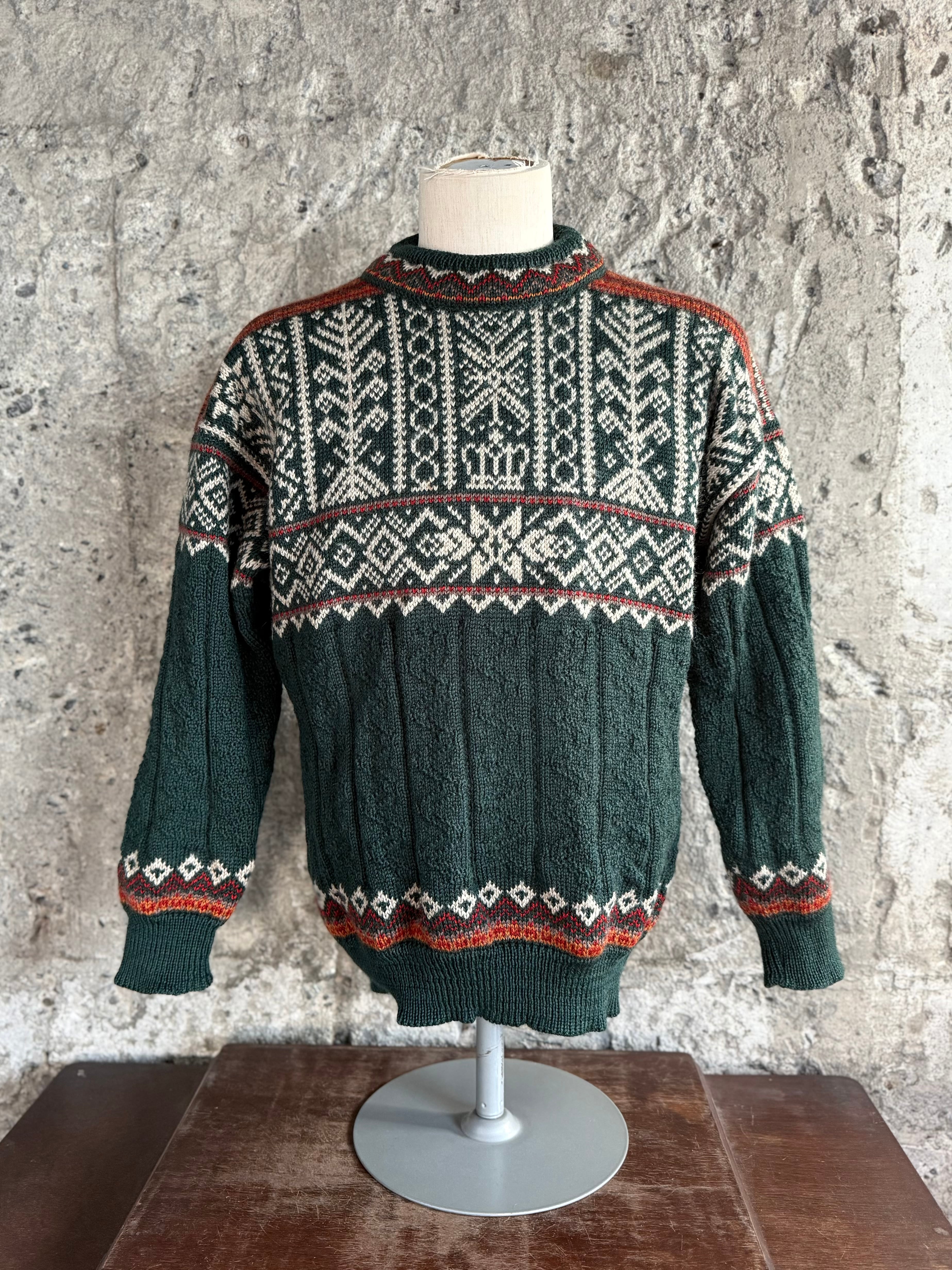 DALE OF NORWAY ノルディック柄 ピュアウール ニットプルオーバー（M