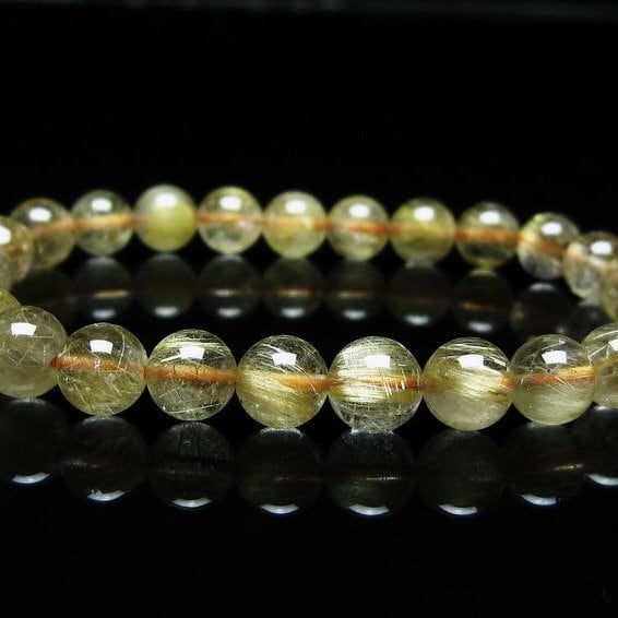 ルチルクォーツ ブレスレット 7mm タイチンルチル ブレスレット メール便可 [M便 1/10] 111-49221