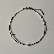 Monotone beads necklace ［BZN24］