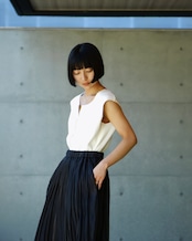 METHO - Through fit No sleeves : Whit:short