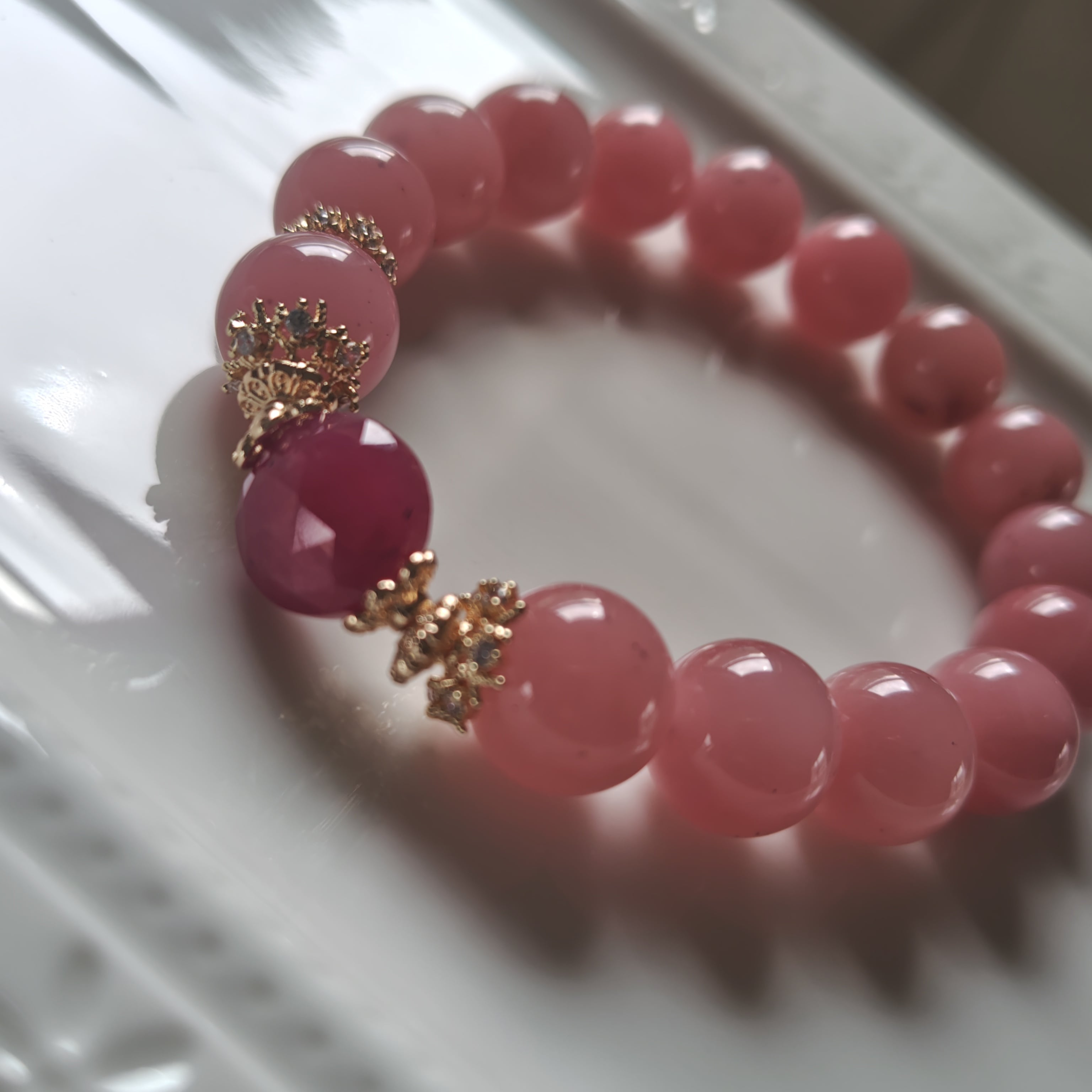 金線 如意蓮花観音天珠、スーパーセブンエレスチャルアメジスト