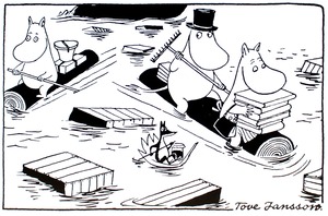 ムーミン 北欧 Putinki「ハブ セーリング」送料無料 フレーム選択可能 展示用フック付アートポスター 絵画 インテリア アート