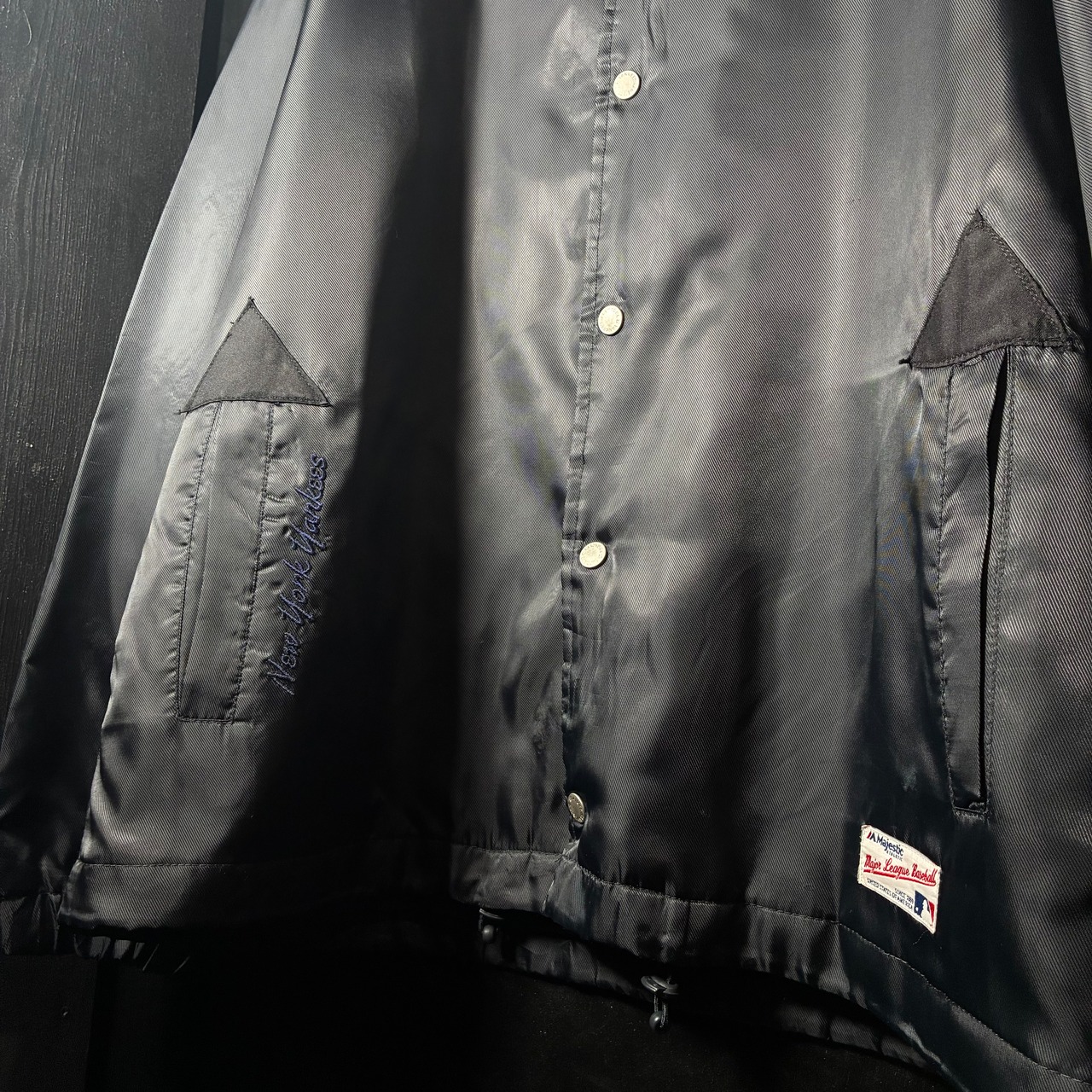90s〜00s Majestic NEW YORK YANKEES コーチジャケット　XXL ネイビー