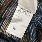 イタリア製 羊毛混 MISSONI SPORT ミッソーニスポーツ ボーダー 長袖 ポロニット 46/マルチ メンズ