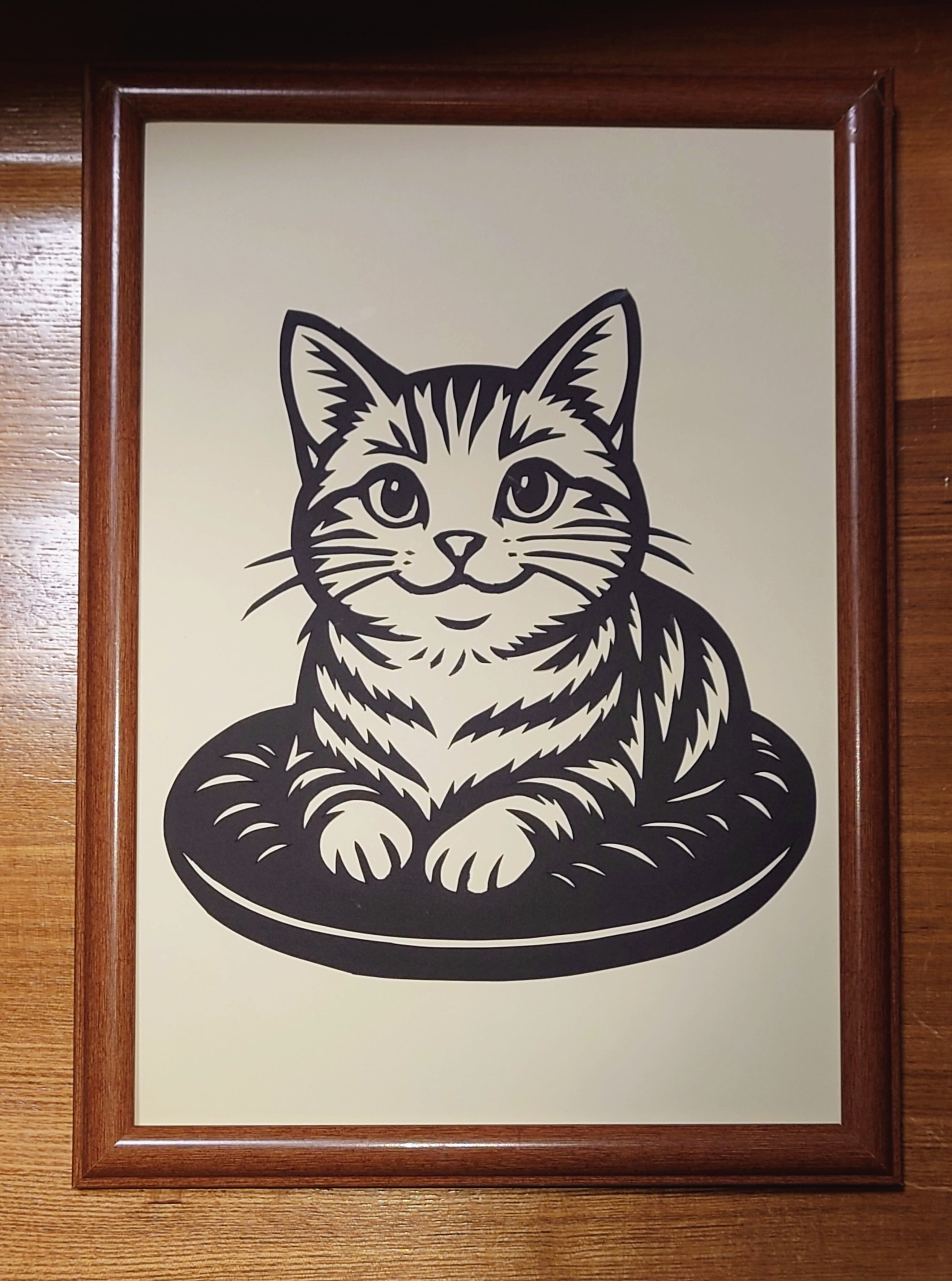 切り絵 夜の黒猫 | Miyu工房 Paper Cutting