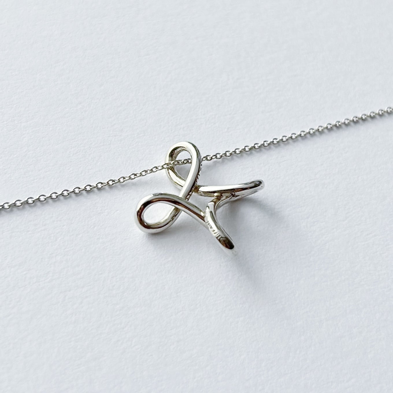 T7136】Tiffany&Co. Infinity cross necklace/silver925/ティファニー