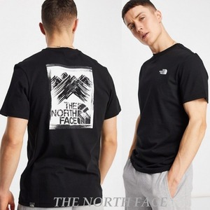 The North Face バックプリント ロゴ  無地 半袖 Tシャツ ブラック UK M 日本サイズ L / メンズ ユニセックス トップス  カットソー クルーネック ノースフェイス 海外 カジュアル シンプル