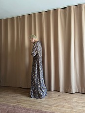 small floral pattern import maxi dress-4868-8