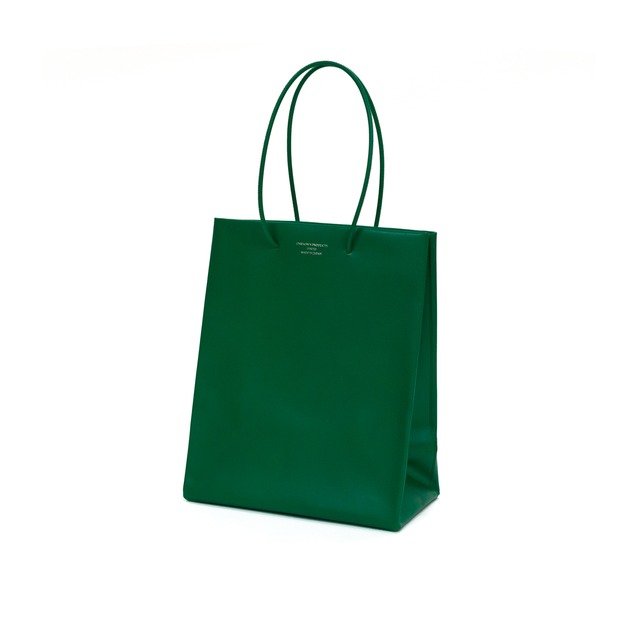 Leather Paper Bag - Green