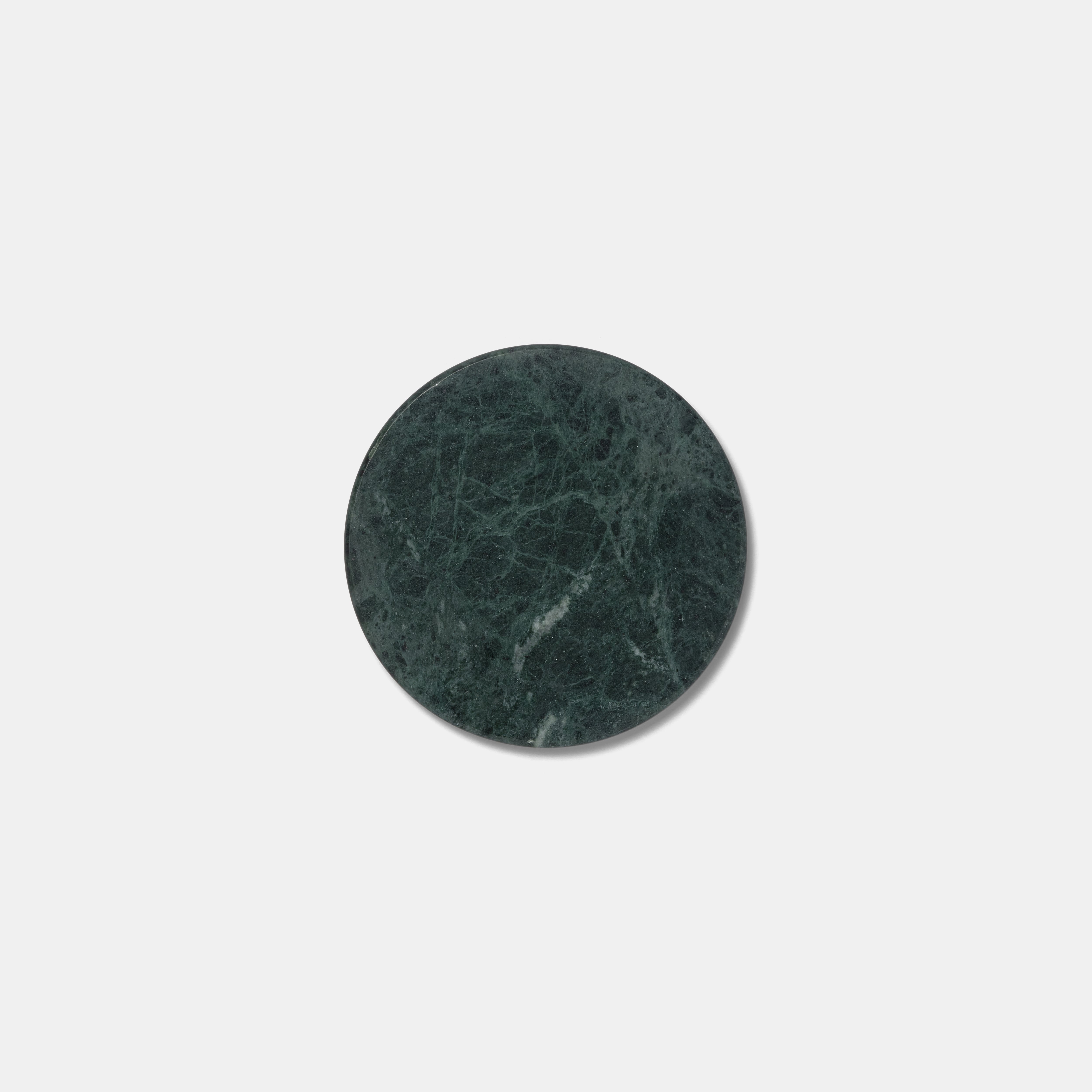 MARBLE CIRCLE COASTER - Indian green marble