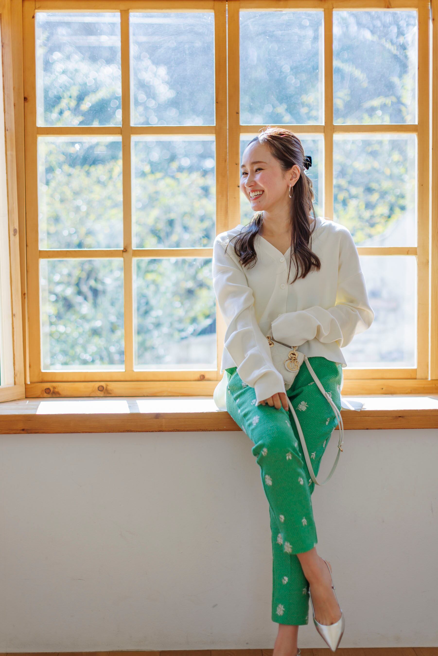 ブルレアknit cardigan blueleaブルレアSummer knit cardiganホワイト