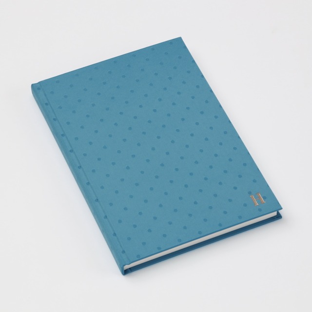 【HONcept】テキスタイルノート Charm Dot（水玉） - Sky Blue 30（スカイブルー）ノート