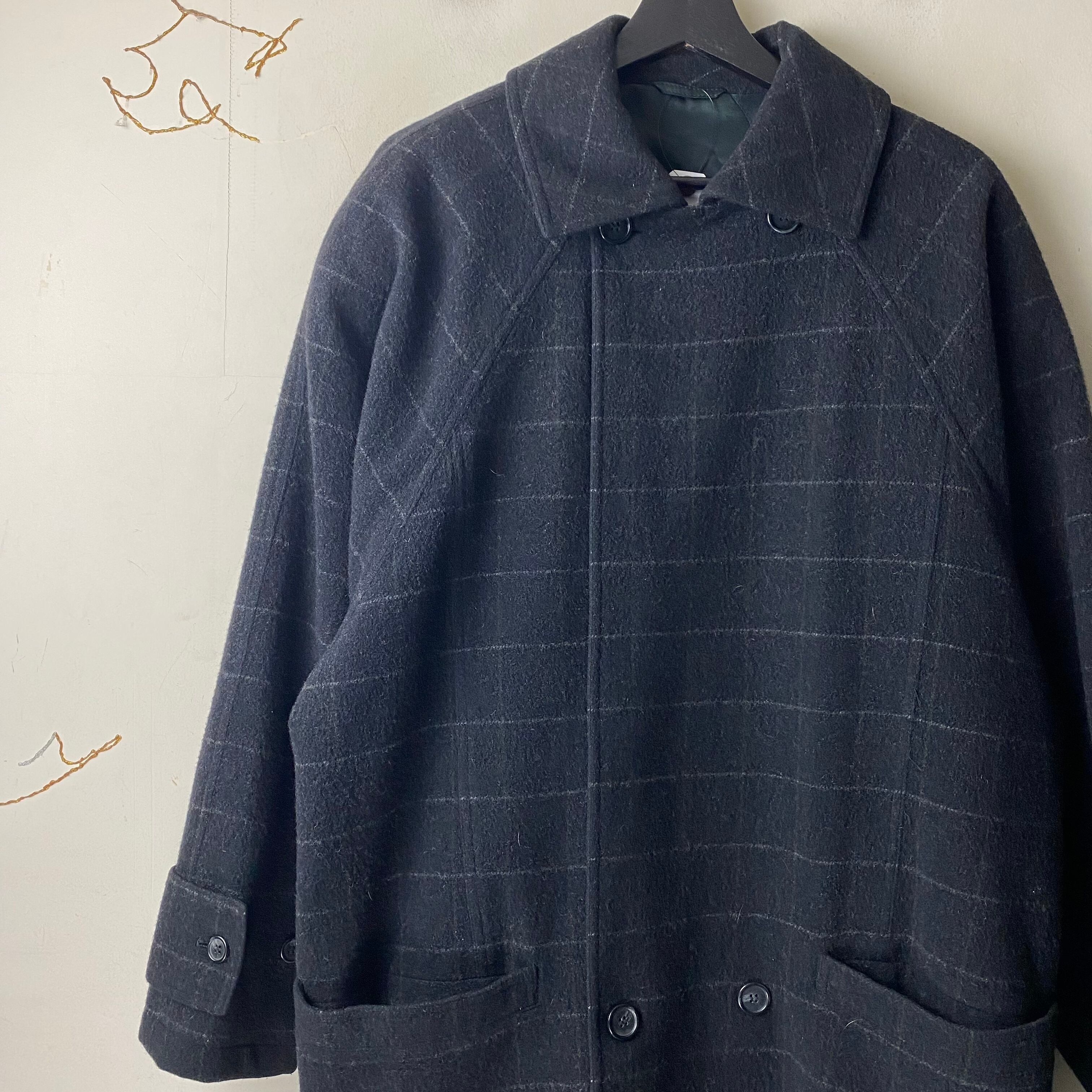 vintage GIANNI VERSACE double breasted check coat | NOIR ONLINE