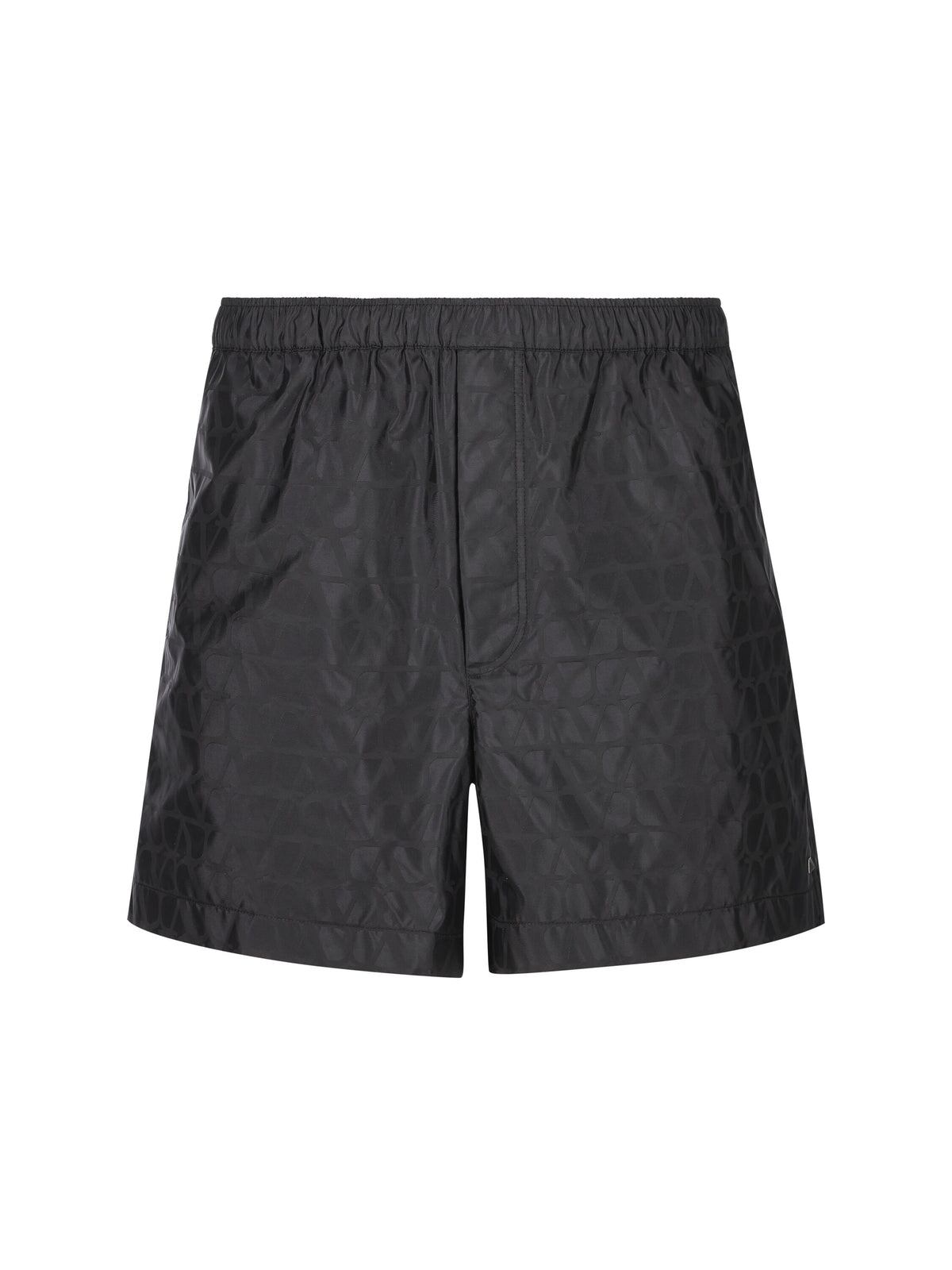 【新品】VALENTINO GARAVANI ヴァレンティノガラヴァーニ メンズ 水着 ポリアミド ブラック UH0289VFMXM