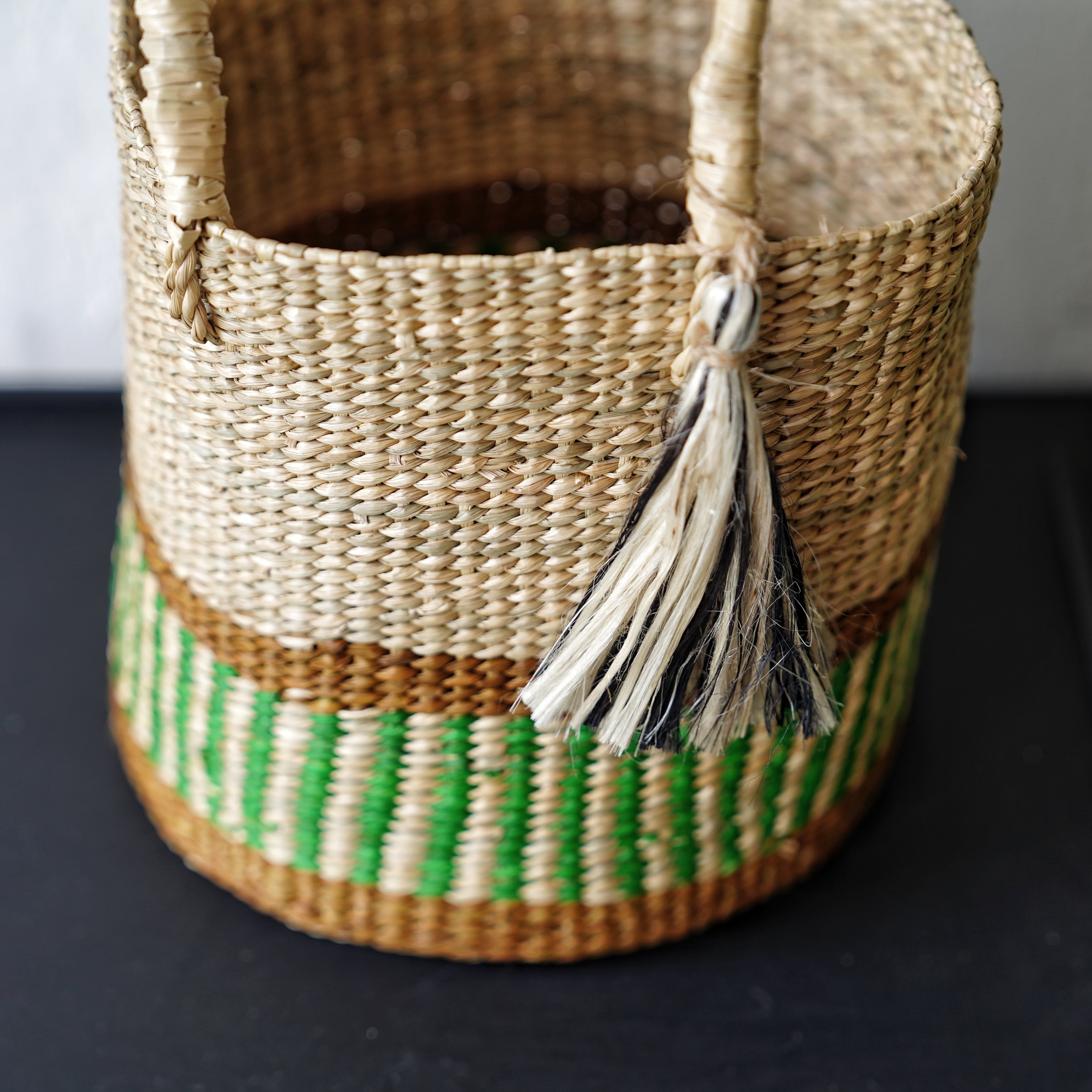 Woven ストライプ柄 かごバッグ パティ草かごバッグ ストライプ柄（小）／People Tree | Sweet Things