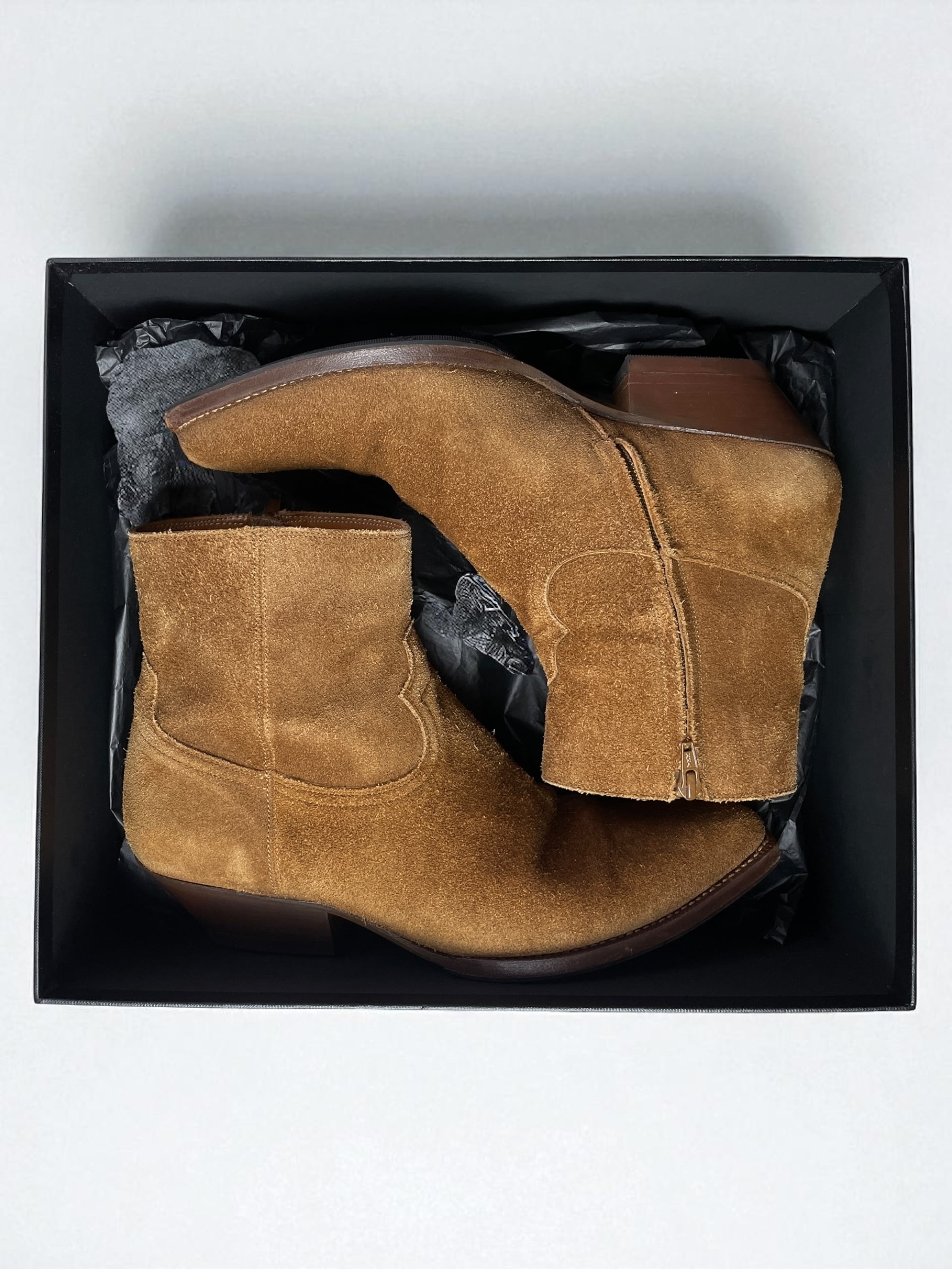 SAINT LAURENT by Hedi Slimane - SS15 Suede Side-Zip Boots 43