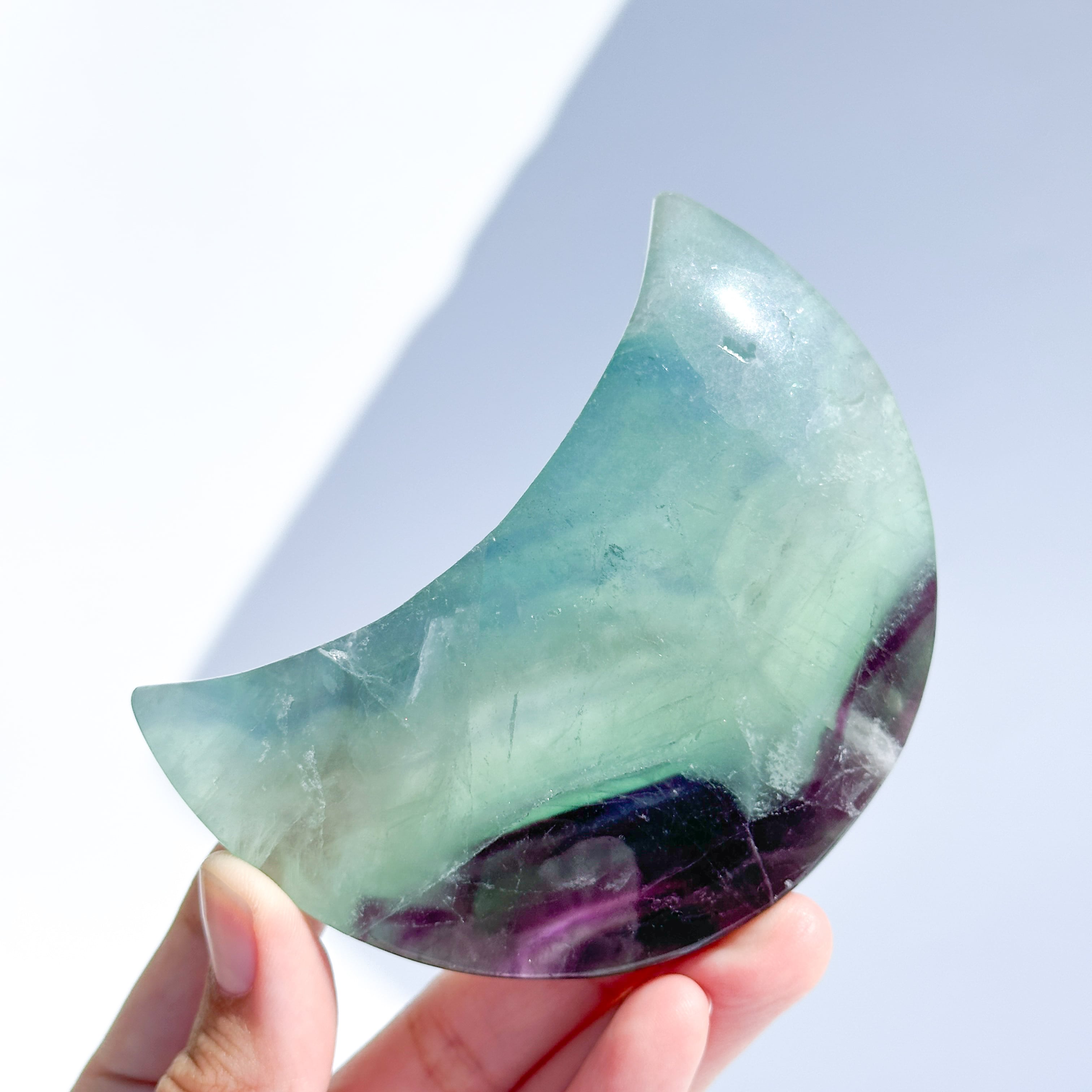 フローライト 超レア 原石 両面虹入り 天然石 台座付き パワーストーン 一点物 ☽台座付き☽レインボーフローライト 月01 ◇ Fluorite ◇天然石