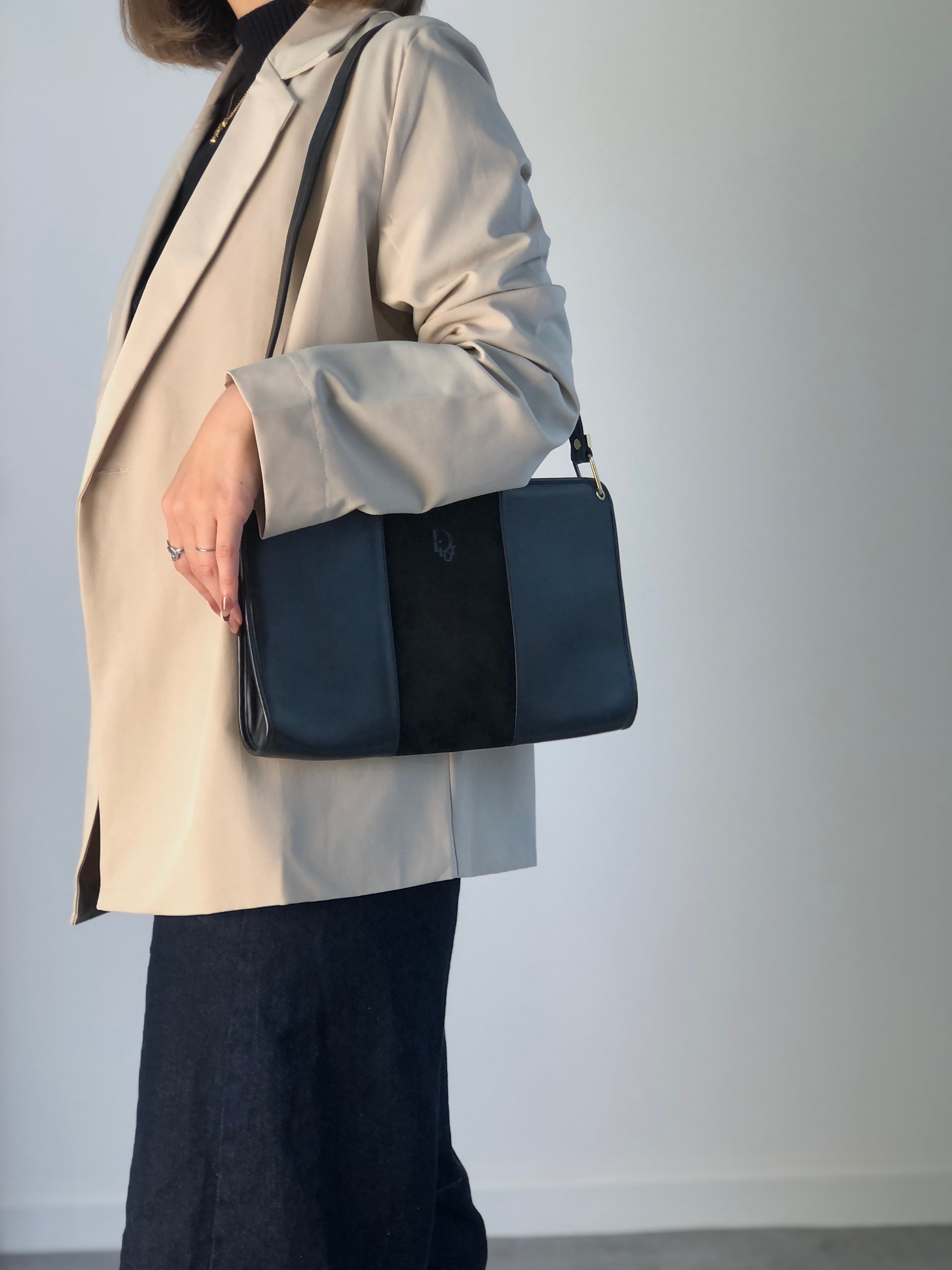 Christian Dior ディオール トロッター ジャガード がま口 クラッチ