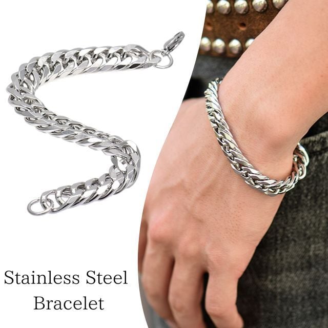 ブレスレット 喜平ブレスレット 2サイズ メンズ ステンレス カニカン