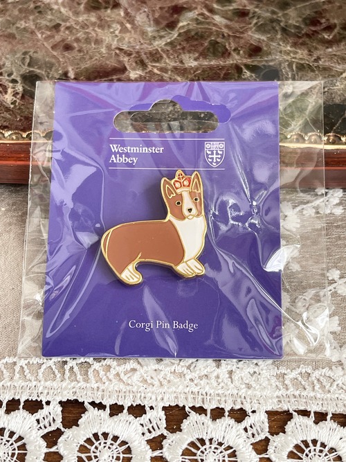 20%OFF!『Westminster Abbey』コーギー ピンバッジ Corgi Pin Badge Pin Badge ウエストミンスターの画像