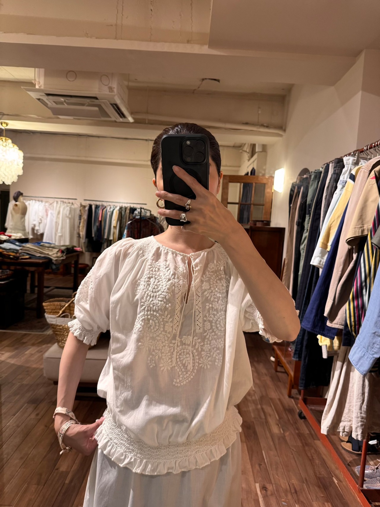 ルーマニア刺繍調ペザントブラウス