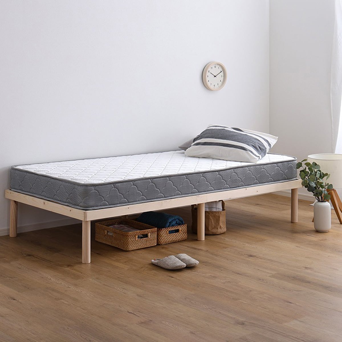 ボンネルコイルマットレスベッドマットレスセミシングルショートサイズ