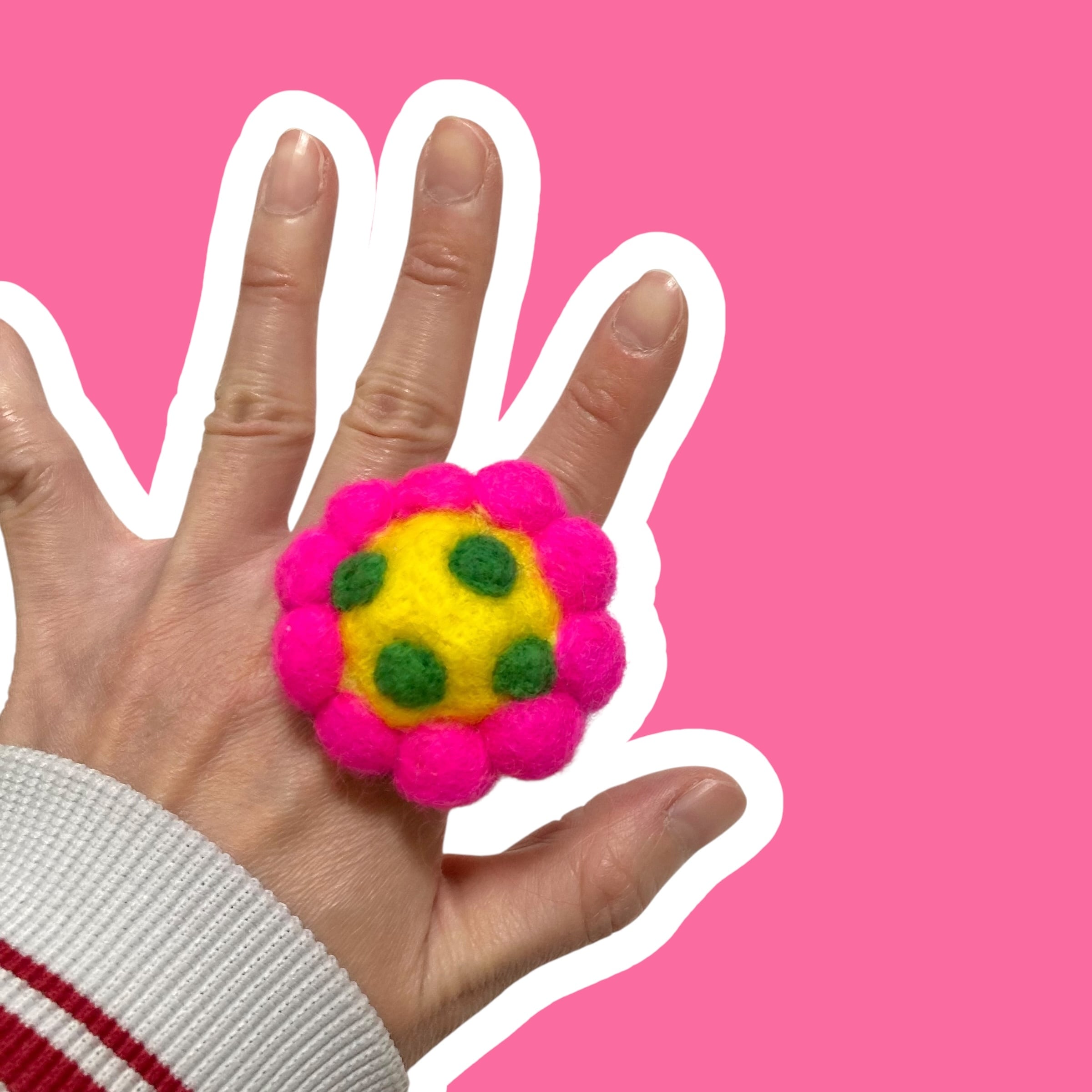 【12/14(日)21:00-12/17(水)12:00まで限定❣️】いっこの実 / いっこの実ジュエリーゆびわ(ピンク×イエロー)