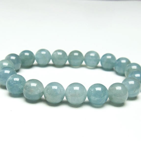 アクアマリン ブレスレット 10mm 一点物 おまかせ便 111-34034
