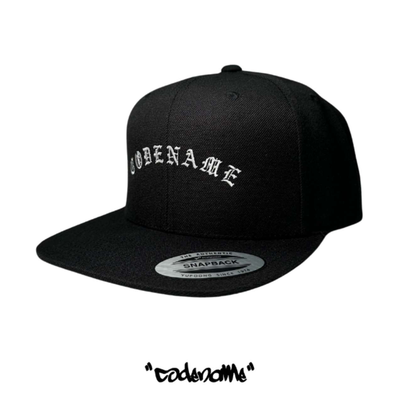 CODENAME「"Old English" Logo Flat BB Cap Black」 - 2