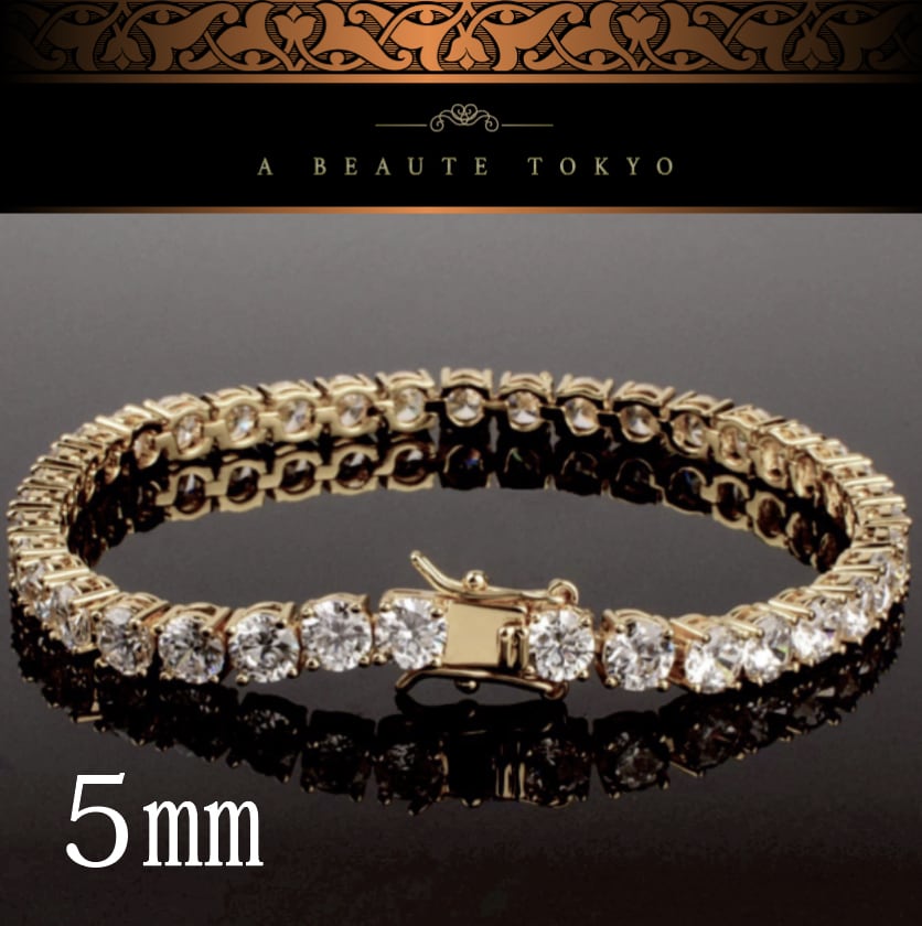 テニスブレスレット tennis bracelet 4mm CZダイヤ キラキラ