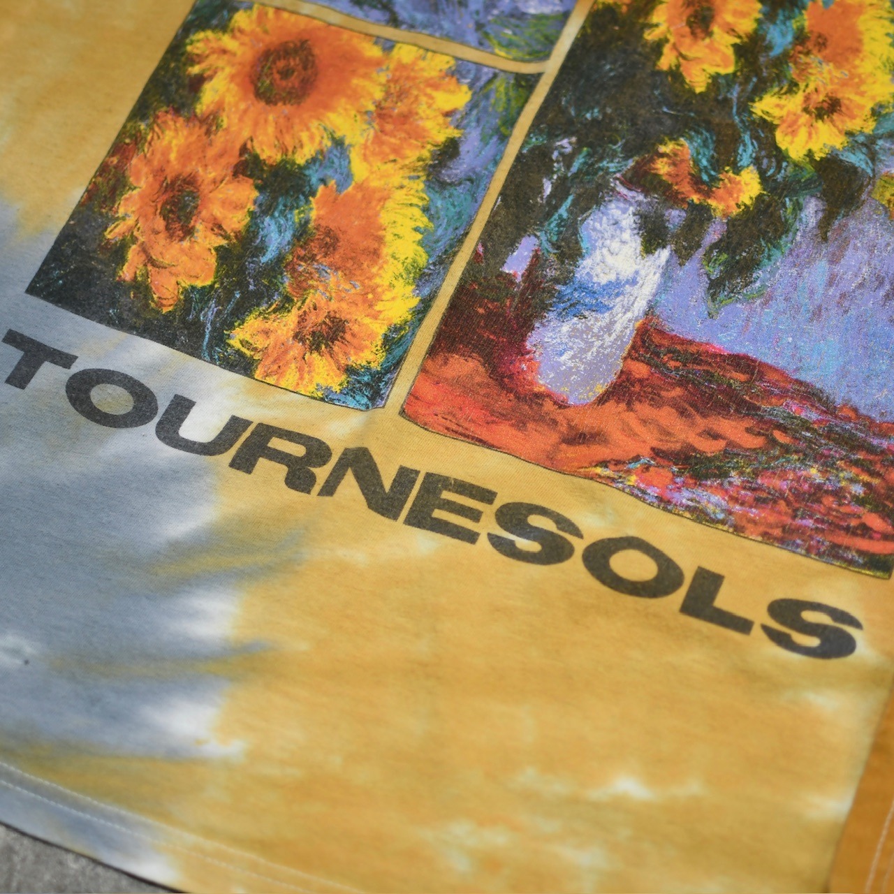 Claude Monet sunflower art print tee