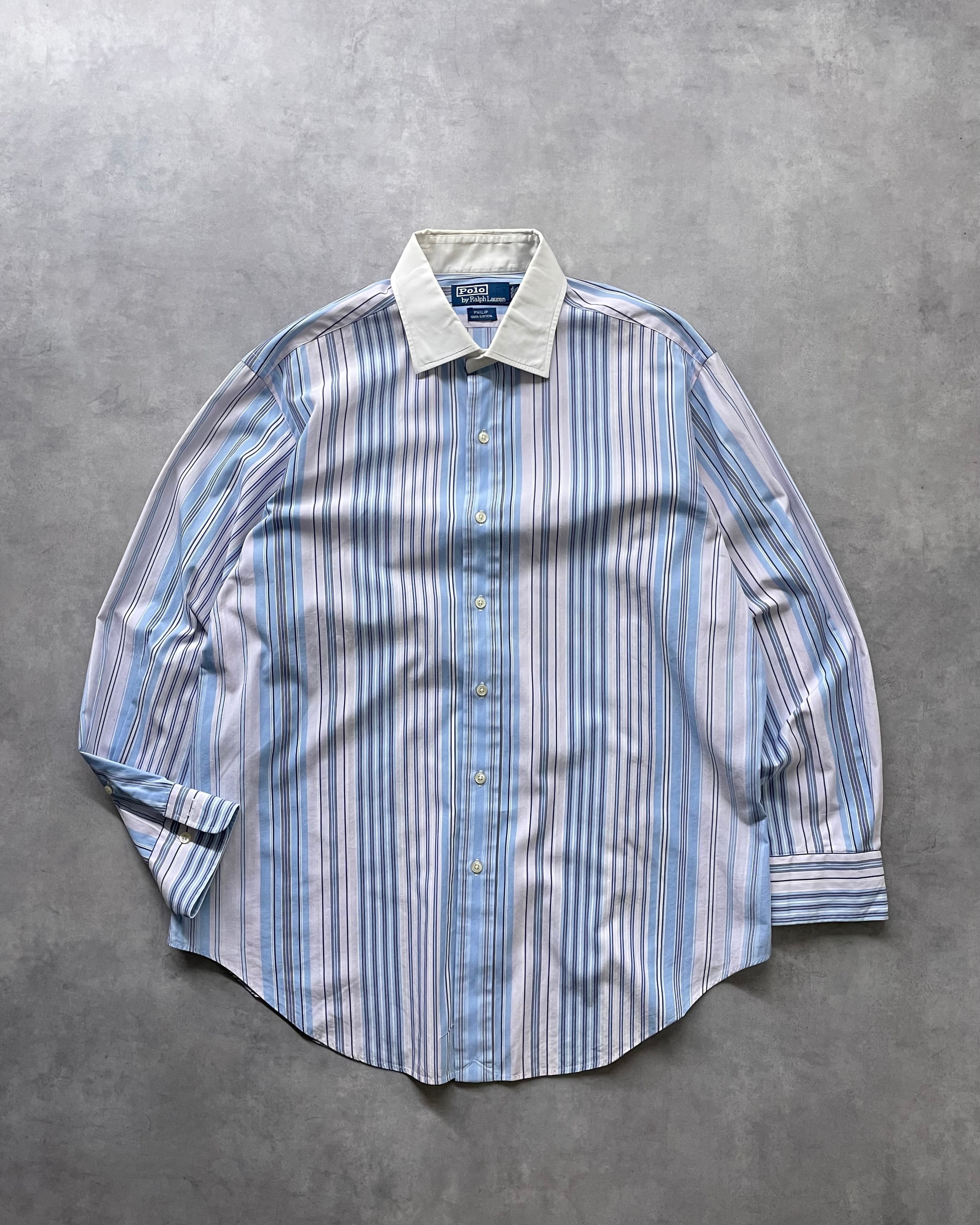 90s Ralph Lauren "PHILIP" Striped Cotton Shirt