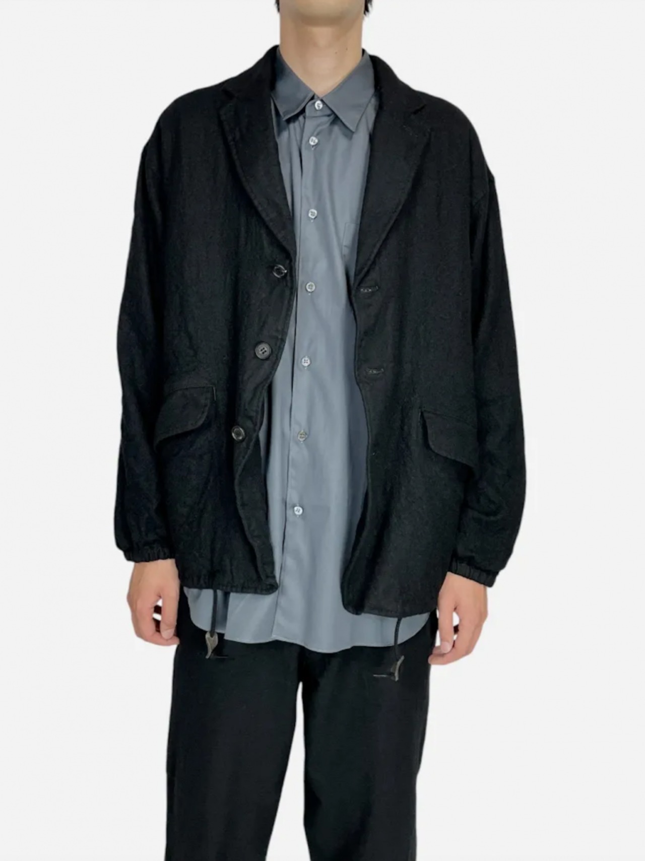 【COMME des GARCONS HOMME】ウールサージ製品縮絨ジャケット